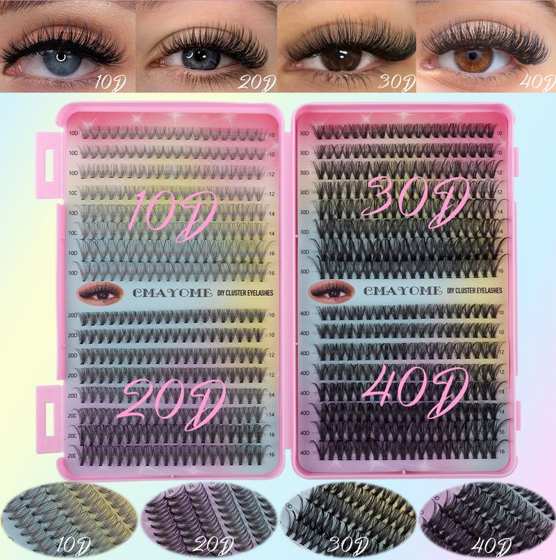 Large - Capacity 640 - Cluster Segmented DIY False Eyelash Book Set European And American Style, D - Curl, Natural And Dense_voghion.com
