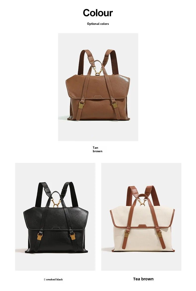 2024 Zomer Nieuwe Niche High-end Mode Rugzak Vintage Grote Capaciteit Tote Foreway Computertas Voor Zakelijke Werkzaamheden_voghion.com