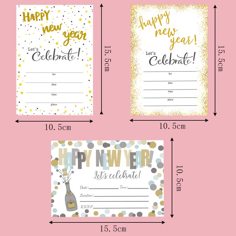 Lillian 2024 Party Year's Day Gathering Invitation Happy New Year Festival Greeting Card Wholesale_voghion.com