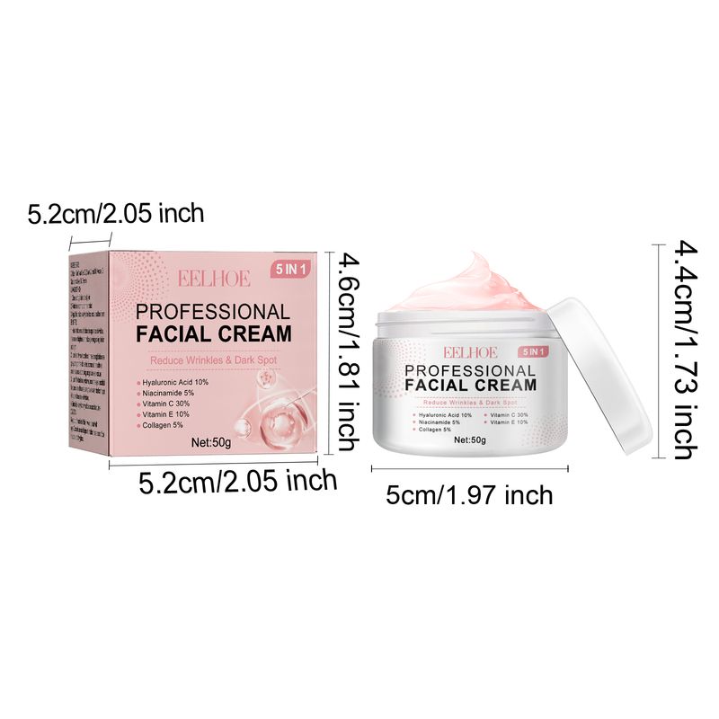 EELHOE 5 In 1 Firming Cream, Reduces Wrinkles And Spots, Improves Dullness And Hydrates Moisturizing Lift Cream_voghion.com