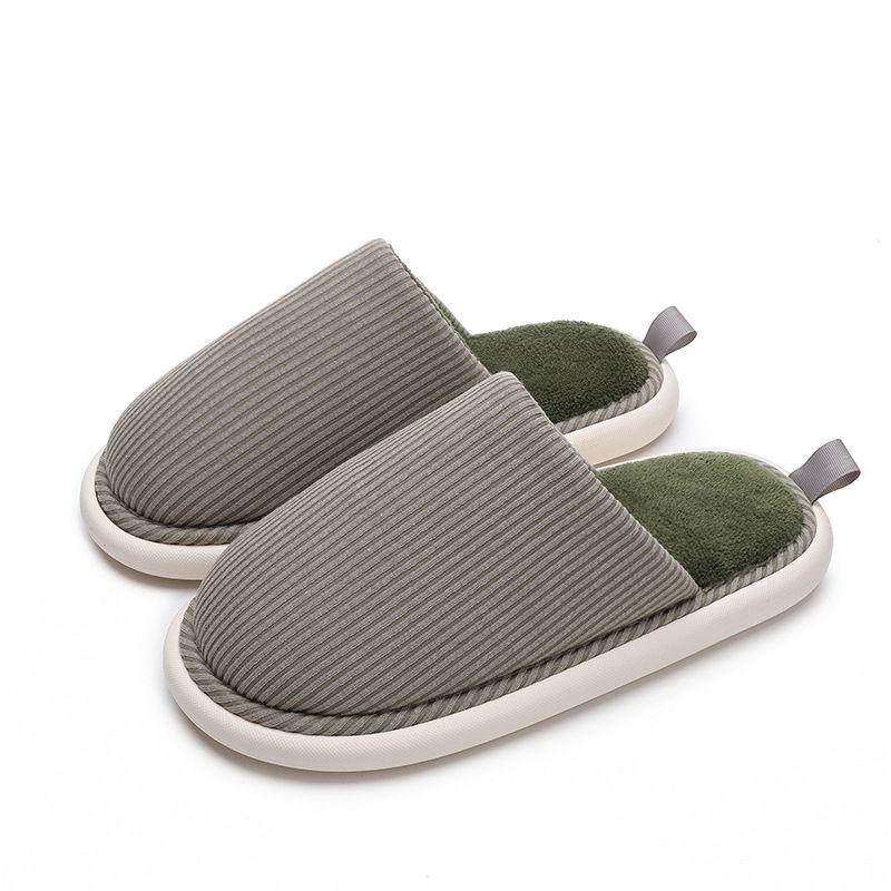 MTX Damen Flauschig Weich Home Warm Rutschfest Dicke Sohle Hausschuhe, Herbst Winter Baumwolle Herren Bequeme Hausschuhe_voghion.com