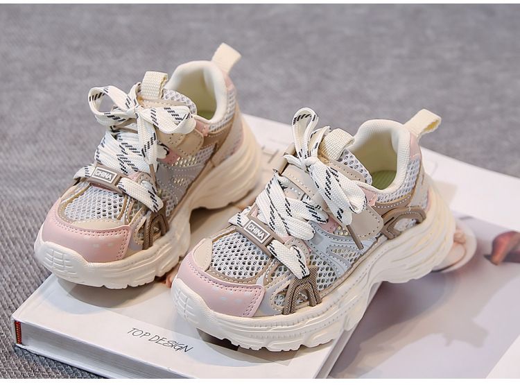 Kinderschuhe Frühling und Sommer Neue Mädchen Dünne Atmungsaktive Sportschuhe Jungen Mittlere und Große Kinder Papa Studentenschuhe Trend_voghion.com