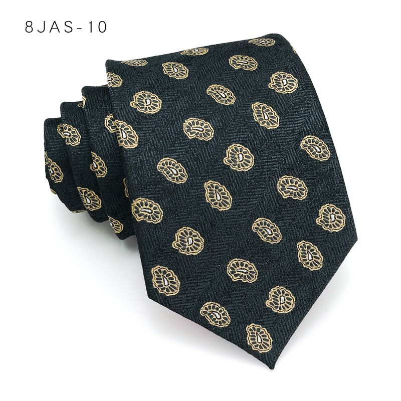 Stropdas heren herfst- en winterformeel zakelijk overhemd champagne koffie bruin kastanje donkere kleur werkpersoneel met de hand bedrukt 8CM_voghion.com