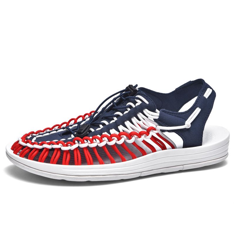 Sandali estivi Baotou di qualità imbattibile, coppia, alla moda, in maglia, traspiranti, casual, da uomo e da donna, taglia 48, grandi e leggeri, da pescatore._voghion.com