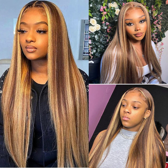 Parrucca anteriore in pizzo bordeaux 99J Parrucche per capelli umani Colorate rosse Evidenziate Marrone dritto Biondo 613 Parrucca frontale in pizzo HD Capelli umani 13x4_voghion.com