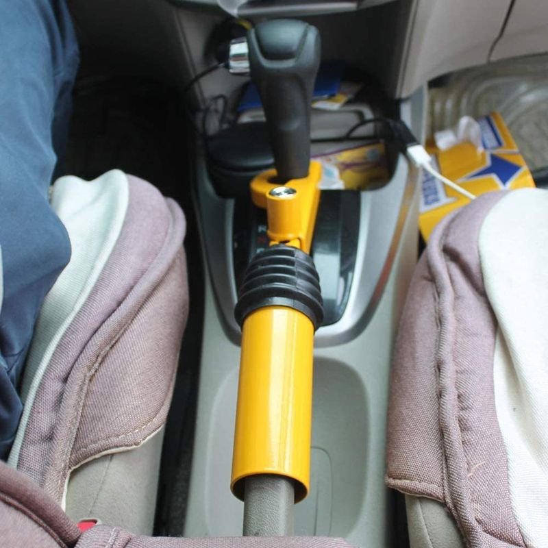 New Car Anti-theft Handbrake Gear Universal Multi-functional Adjustable Stainless Steel Lock_voghion.com