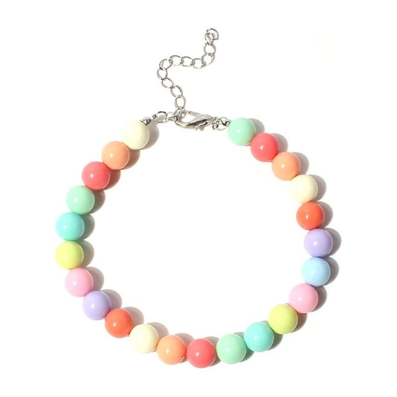 Collana in stile principessa di perle con ciondolo a forma di cuore colorato con strass, collare per animali domestici con dopamina per gatti e cani_voghion.com