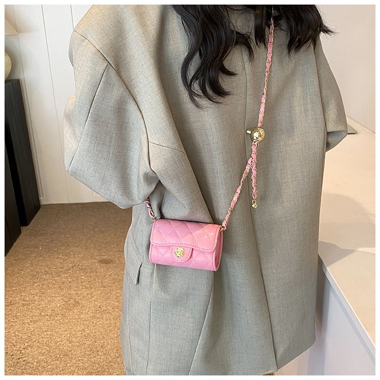 Borsa a tracolla da donna, borsa monospalla con filo ricamato a forma di diamante e pallina dorata, mini borsa casual da viaggio_voghion.com