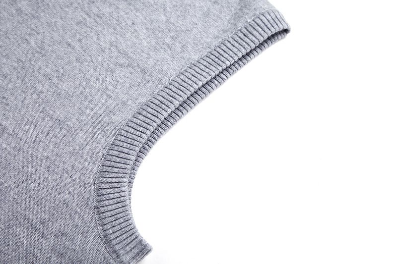 Herren Wollweste Lässig Einfarbig V-Ausschnitt Ärmellos Strickpullover Pullover Vier Jahreszeiten Weste Hemd Herren_voghion.com