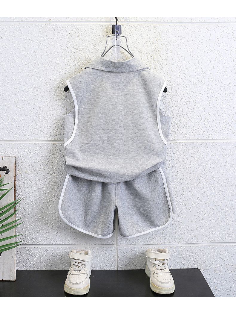 Boys Summer Clothes 2025 New 3 Baby Summer Sleeveless Lapel Vest Suit 7 Children's Clothes Baby Cool Clothes_voghion.com