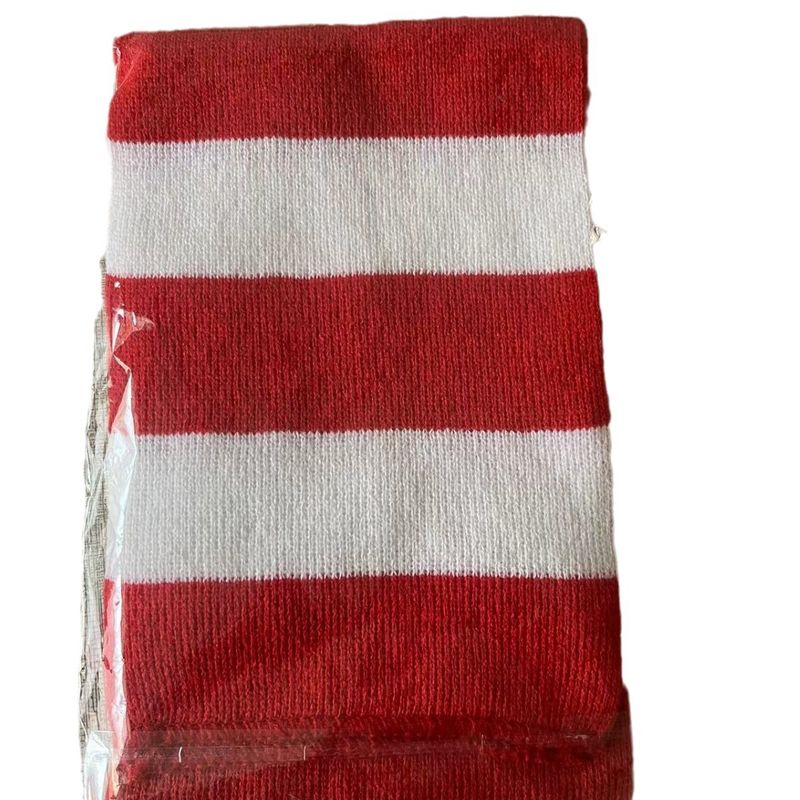 Personalizzato con strisce orizzontali rosse e bianche, sciarpa e collo_voghion.com