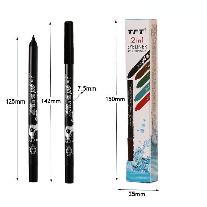 Eyeliner Farbpigment wasserdicht langlebig blau schwarz weiß Farbe Gel Eyeliner Make-up Eyeliner Kosmetik_voghion.com