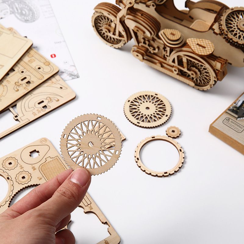 3D Holz dreidimensionale Puzzle Motorrad DIY Kinder pädagogisches Spielzeug Urlaub Party Geschenk Ornament_voghion.com