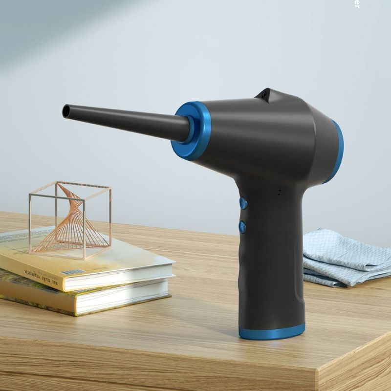 Air Duster Dual-use High Power Strong Wind Quiet Efficient Computer Keyboard Cleaning USB Rechargeable Mini Handheld_voghion.com