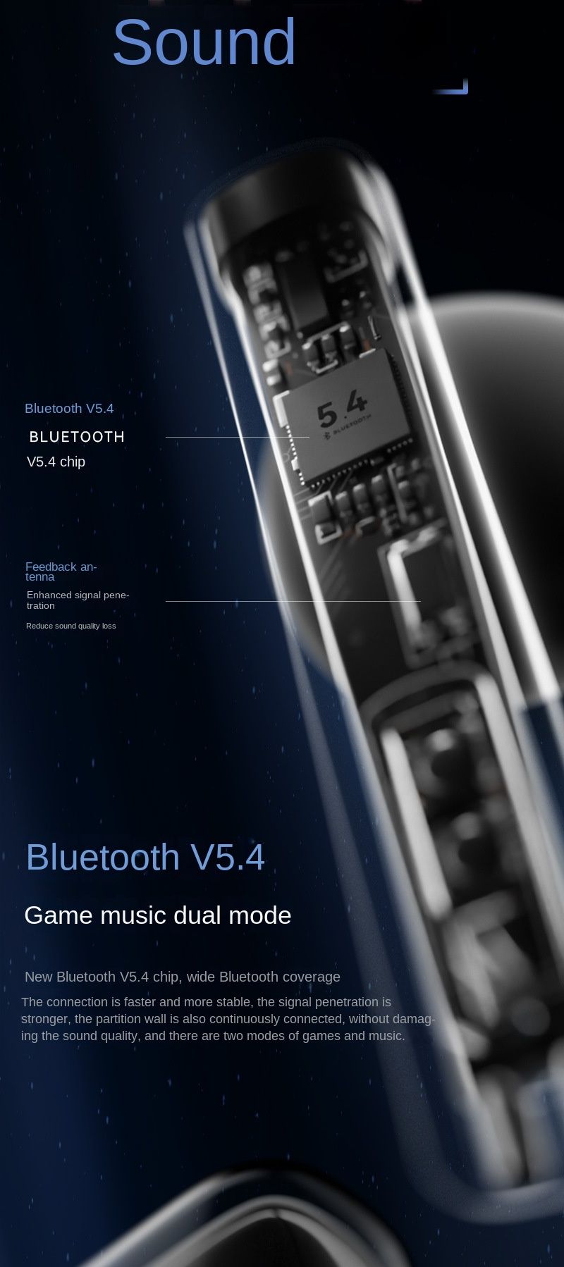 LIUP Pods - Night Glow Sand TWS Earbuds Bluetooth V5.4 13mm HIFI Drivers AI Active Noise Cancelling | 6+30h Playtime_voghion.com
