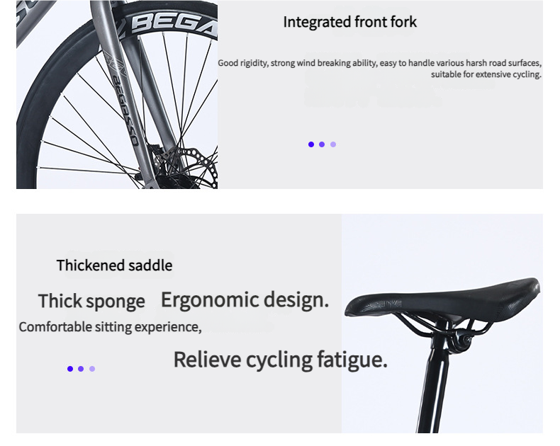 Vélo de route léger en alliage d'aluminium, poignée courbée, pour homme et adulte, vitesse variable, pour étudiant_voghion.com