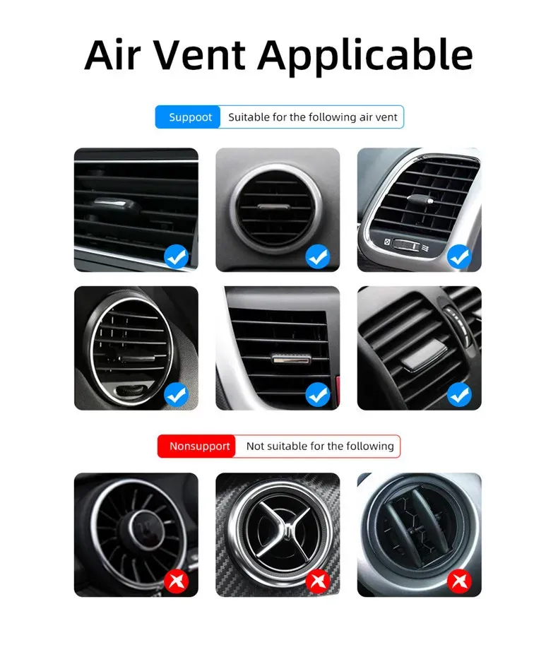 Supporto per cellulare con ventosa magnetica creativa, potente, 7 litri, per auto, navigatore, presa d'aria, supporto per telefono_voghion.com