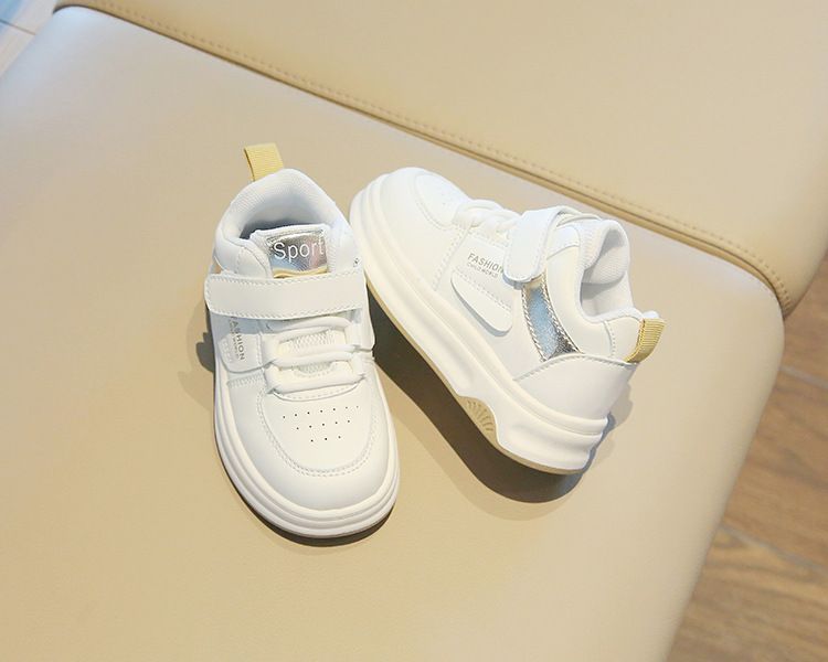 Nya små vita flickskor High Top Pojkar Casual Board Shoes Mjuka sulor Babyskor_voghion.com