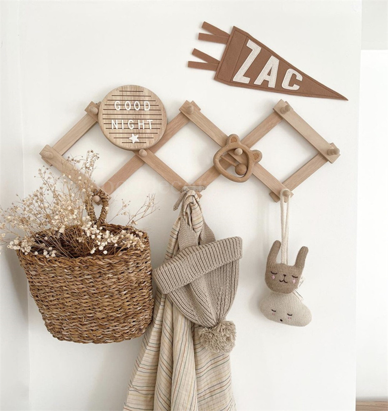 Oak Letter Desktop Circular Message Board Children's Room Photography Prop Decoration_voghion.com