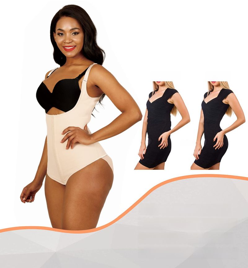 Supply Three-breasted Mesh Shaped Clothes One-piece shapewear butt lifter Cross-border Hot Sale_voghion.com