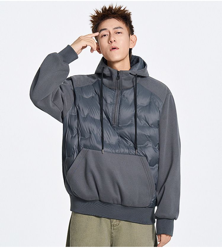 Piumino con cappuccio in piuma d'anatra 700FP da uomo - Cappotto invernale leggero, collo alto con cerniera, stile streetwear e pendolare (S-3XL)_voghion.com