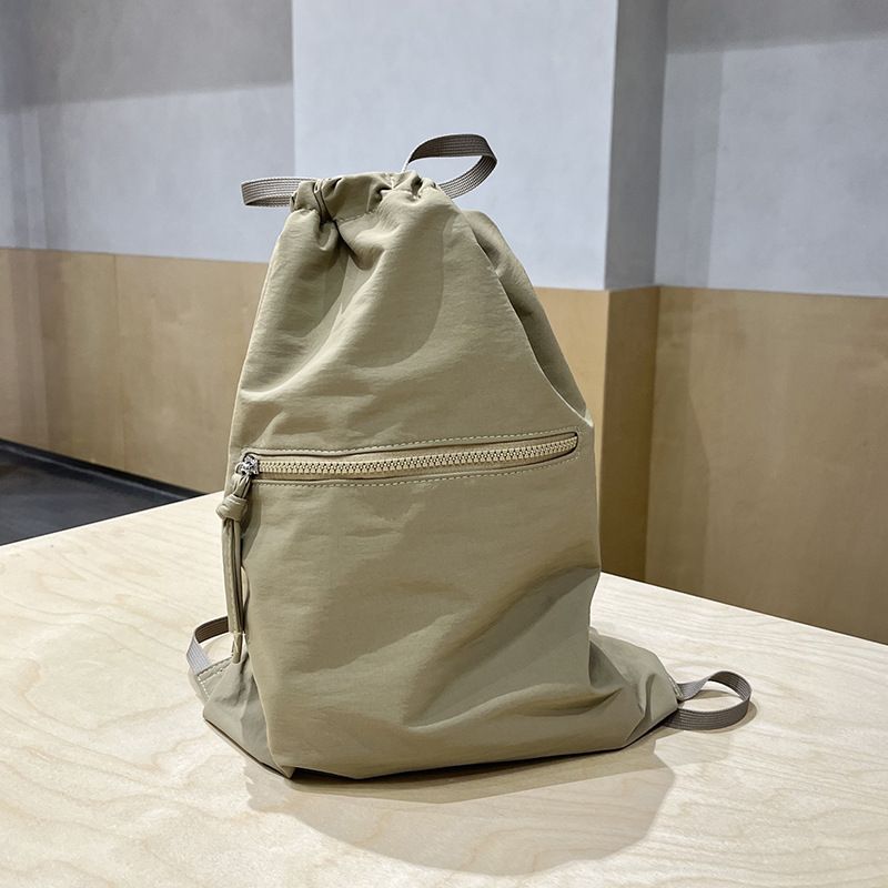 Qiaoge Casual Bag Women, Summer New Large Capacity Drawstring Bucket Bag, Fabric Backpack For Men And Women_voghion.com