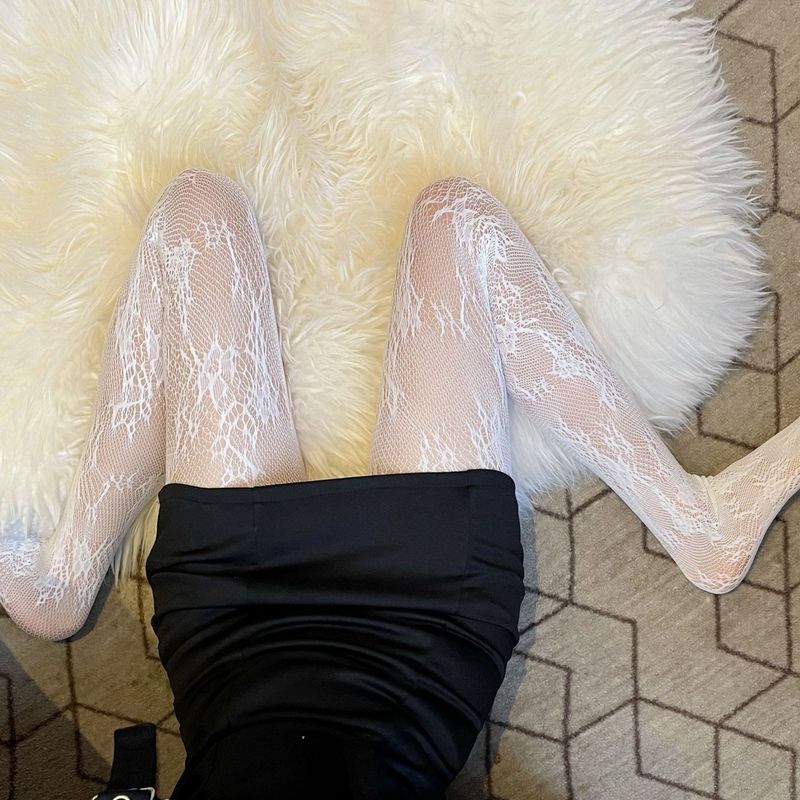 Pończochy siatkowe damskie letnie cienkie Flower Vine dolne rajstopy trendy Seksowne szczupłe nogi Europa i Stany Zjednoczone hurtowo w jednym miejscu_voghion.com