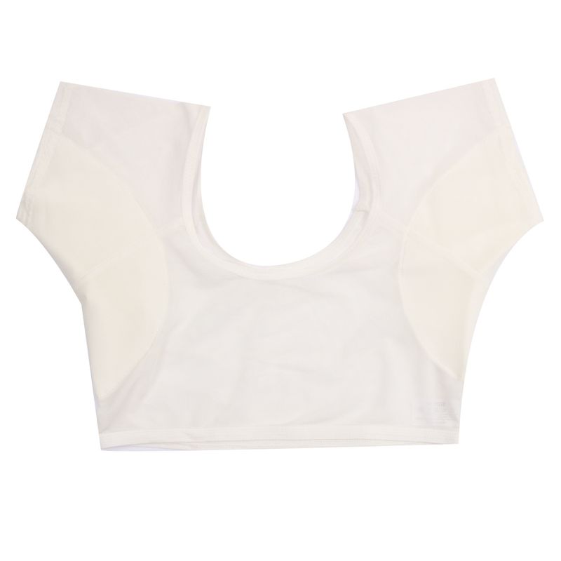 Vêtements absorbant la transpiration : conception fine en maille transparente, couverture de poitrine pour éviter la transpiration, tampons en coton sous les aisselles pour un séchage rapide_voghion.com