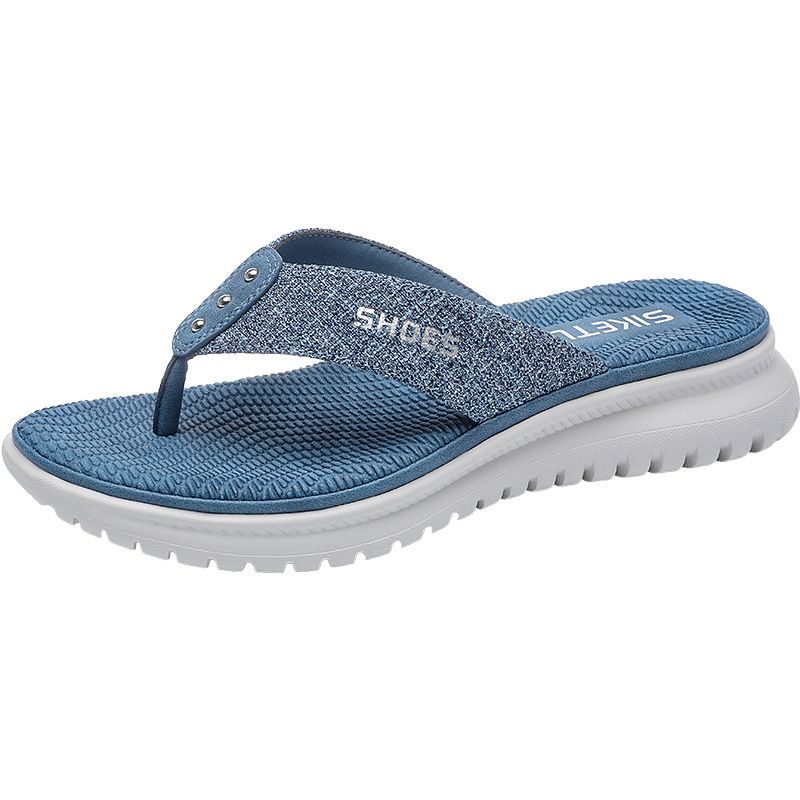 2025 Summer New Women's Simple Flip-Flops Sports Wedge Casual Large Size Slippers_voghion.com