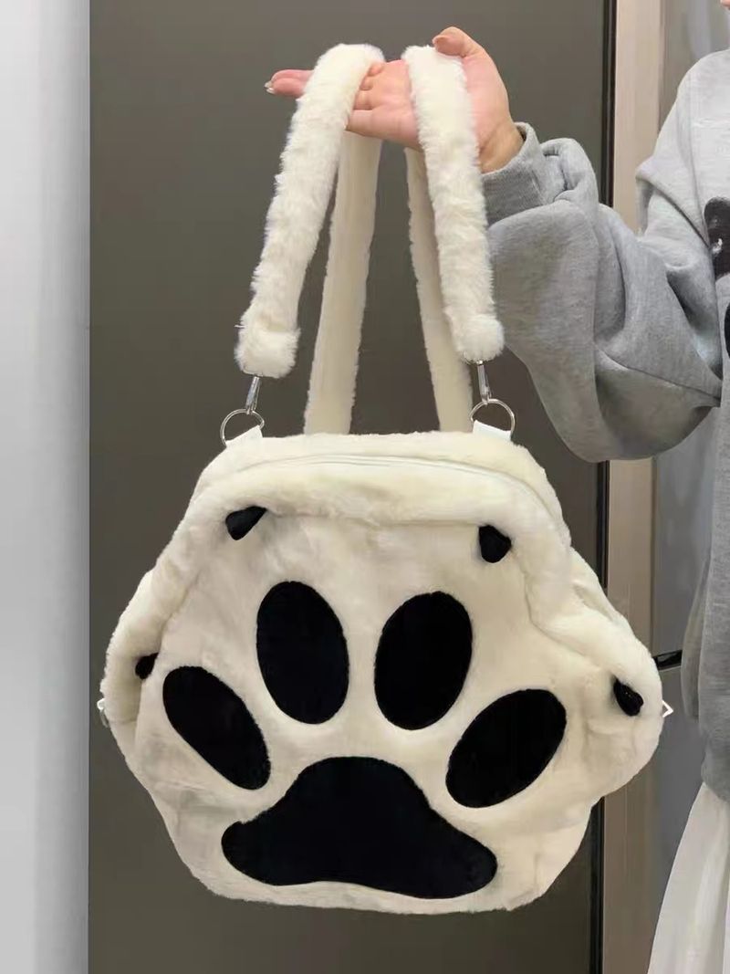 Torba na ramię 2025 Nowa pluszowa miękka dziewczęca torba plecak duża pojemność torba crossbody_voghion.com