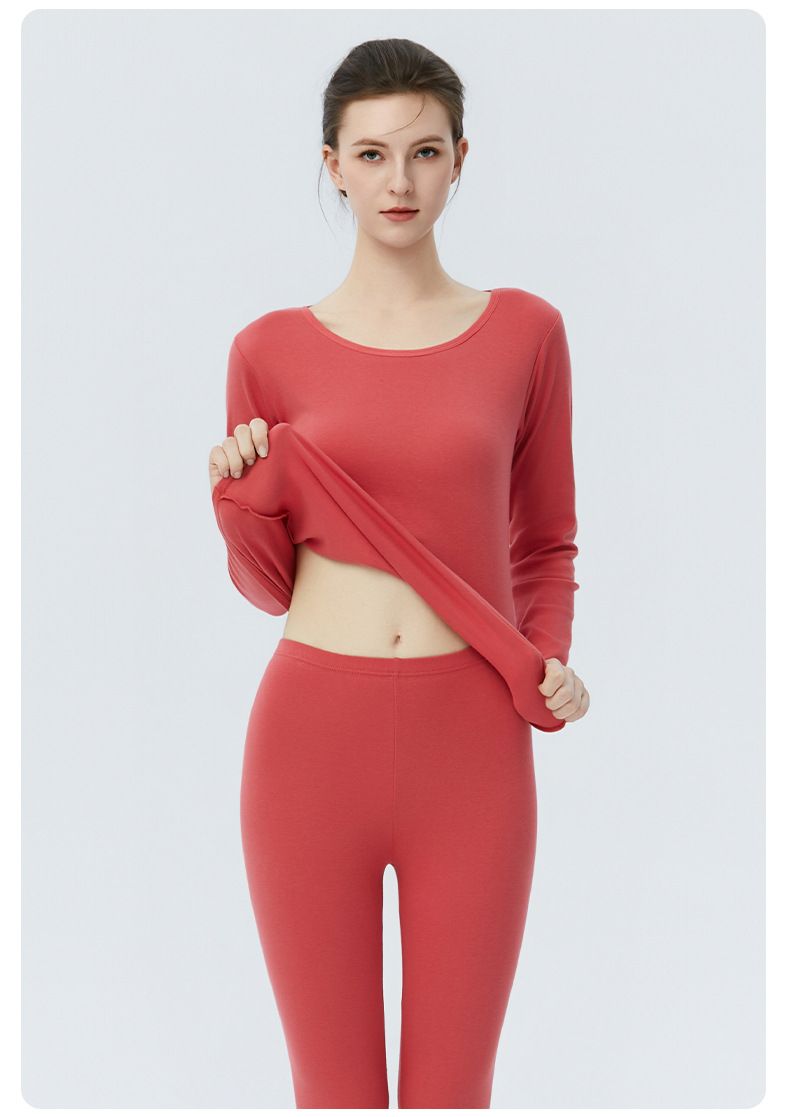 100% Thermal Set For Women, Thin Base Layer Sweater, Xinjiang Cotton Warm Underwear, Women's Heating Underwear_voghion.com