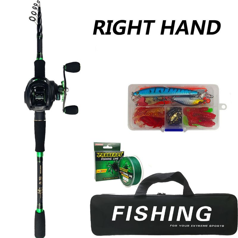 New Fishing Telescopic Lure Set Carbon Rod_voghion.com