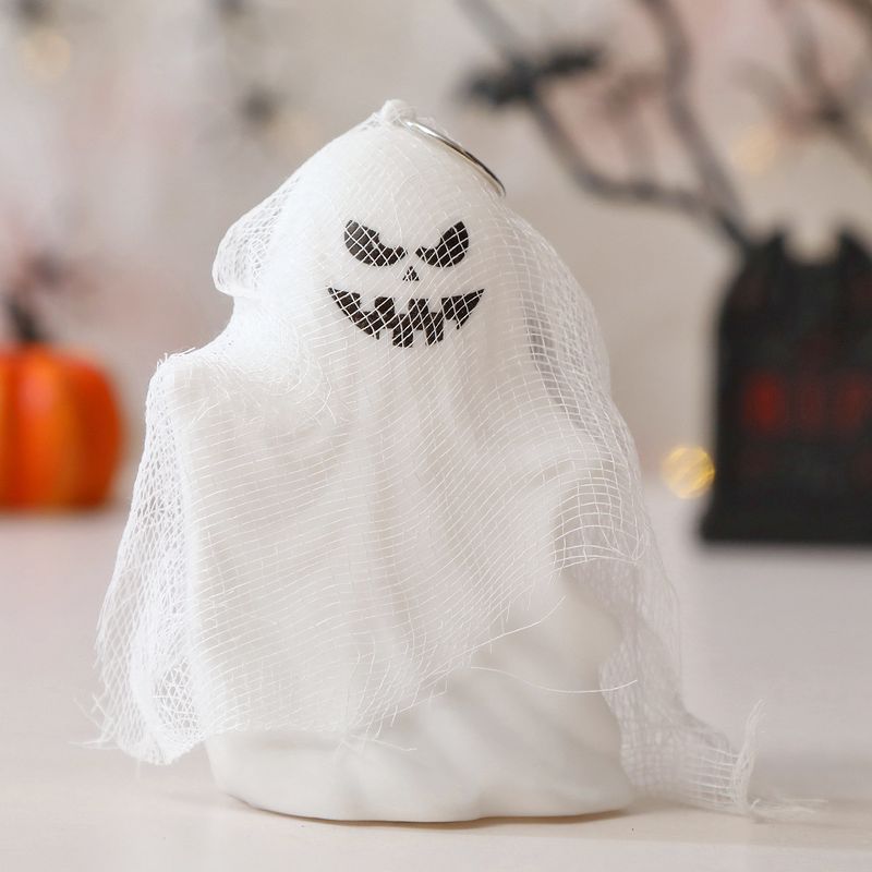 Halloween Ghost Decorations - Spooky Gauze Ghost Hanging Ornaments For Halloween Party, Trick Or Treat, Haunted House Decor (Set Of 4 Styles)_voghion.com