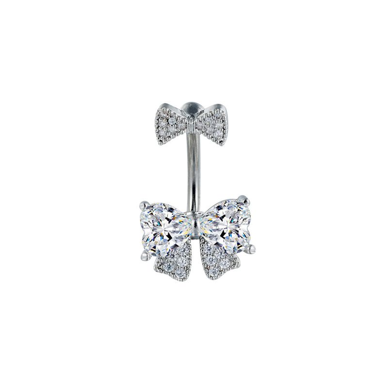 Piercing all'ombelico con fibbia a farfalla, super scintillante, con diamanti, stile piccante, stile alla moda._voghion.com