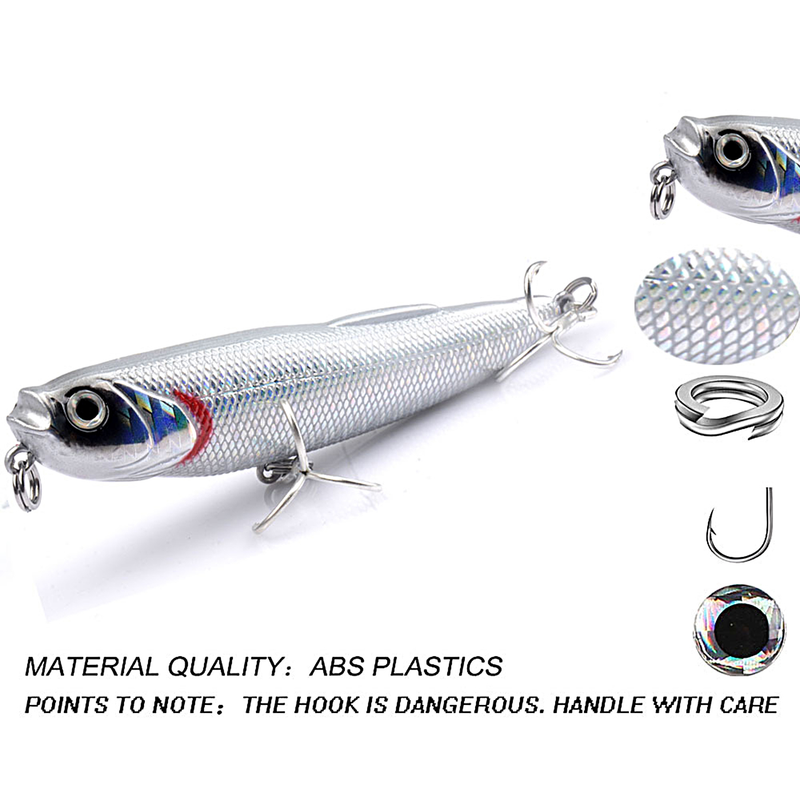Kaou01 8.8cm/9g Fishing Bait Strong Penetration Tempting Sharp Top Water Floating Popper Hardbait for Angler_voghion.com