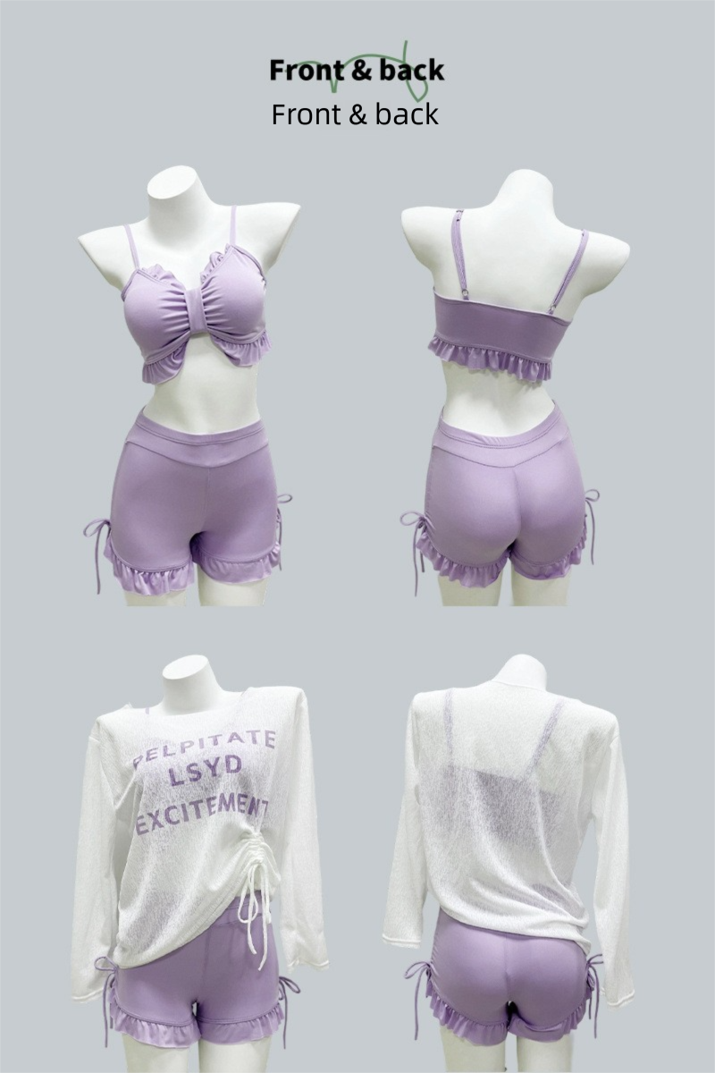 Maillot de bain deux pièces pour femme, style conservateur, idéal pour les vacances dans les sources chaudes._voghion.com