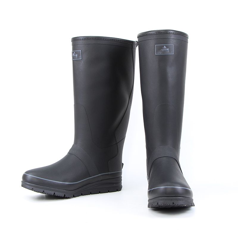 Warm High-End Solid Color Natural Rubber Fishing Rain Shoes_voghion.com