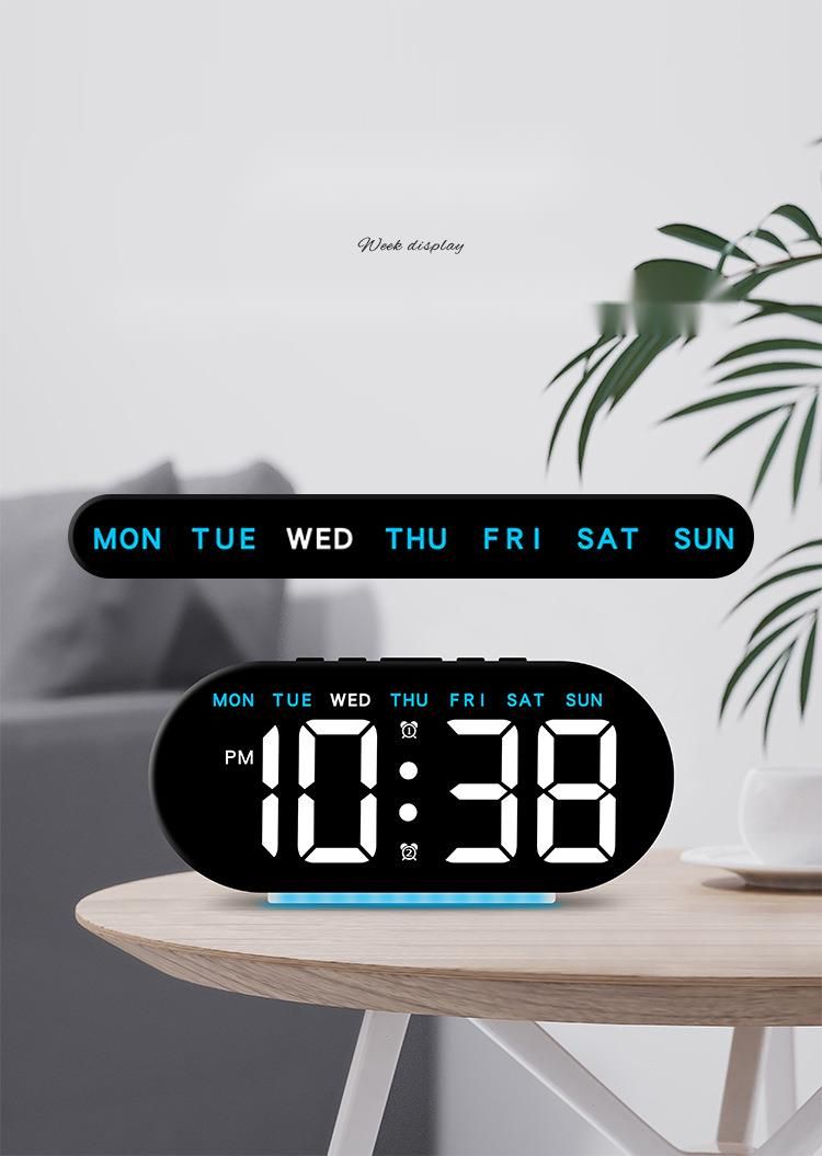 Heißer Verkauf Multifunktions Einfache Große Bildschirm LED Elektronische Atmosphäre Licht Nacht Wecker Mode GH8035_voghion.com