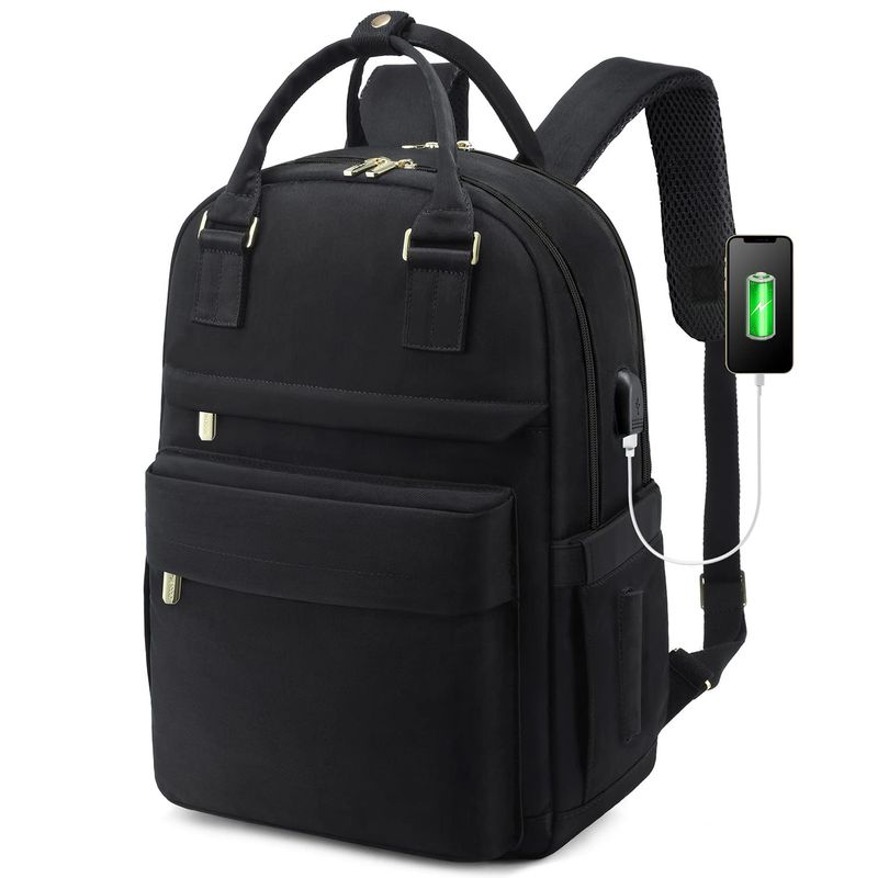 Women's Fashion Backpack Large Capacity Usb Laptop Backpack Portable Travel Bag Schoolbag_voghion.com