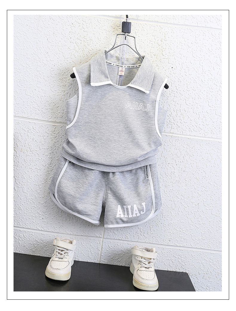 Boys Summer Clothes 2025 New 3 Baby Summer Sleeveless Lapel Vest Suit 7 Children's Clothes Baby Cool Clothes_voghion.com