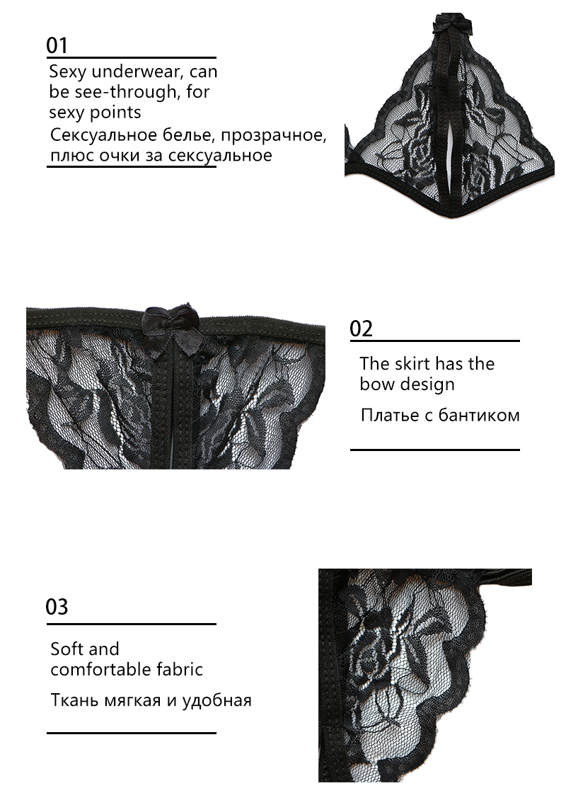 Set Lingerie di Pizzo Sexy Donna Reggiseno Aperto Intimo Donna Sexy Hot Erotic Porno Abbigliamento Esotico Trasparente Lenceria Langerie_voghion.com