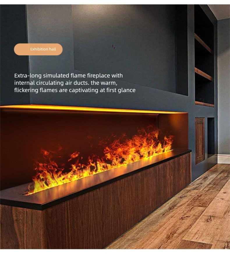 Home 3D Atomized European Style Embedded Electronic Fireplace Simulated Flame Internet Celebrity TV Decorative Cabinet_voghion.com