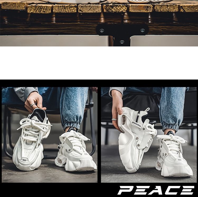 Fritidsidrottsskor för män Tennisarbete Promenadskor Träning Chunky Fashion Sneakers för män_voghion.com