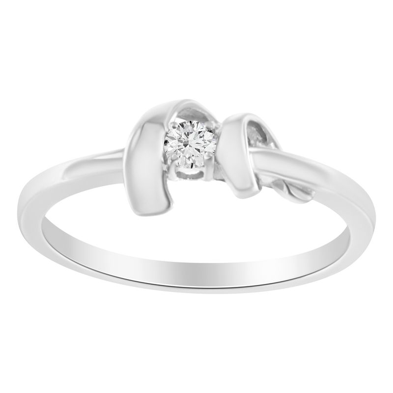 10K White Gold Diamond Promise Ring (1/10 Cttw, H-I Color, SI2-I1 Clarity)_voghion.com