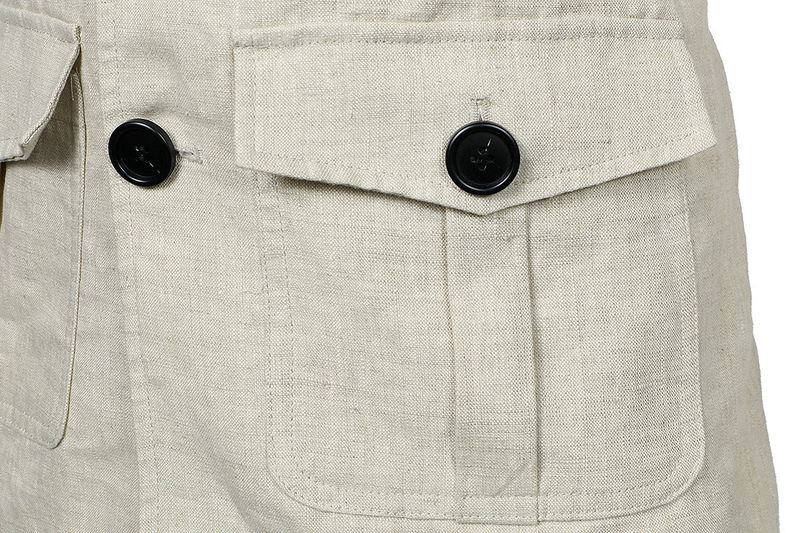 Men's Clothing Spring New Style Lapel Multi Pocket Work Jacket Men's Casual Linen Hunting Jacket_voghion.com