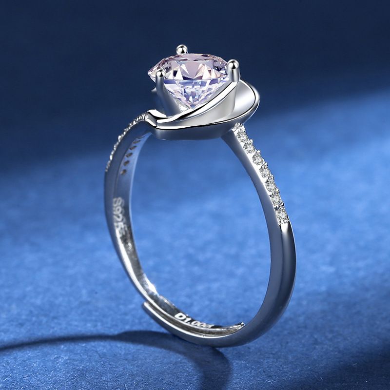 Tancise Classic Moissanite Silver Ring Ladies Jewelry Wedding Promise Party Gift_voghion.com