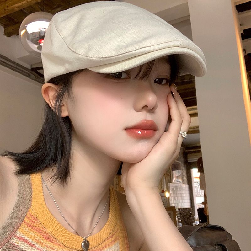 Britischer Damenhut im Forward-Stil, vielseitiges, wendbares Barett für Frühling und Herbst, modischer Hut für großen Kopfumfang_voghion.com