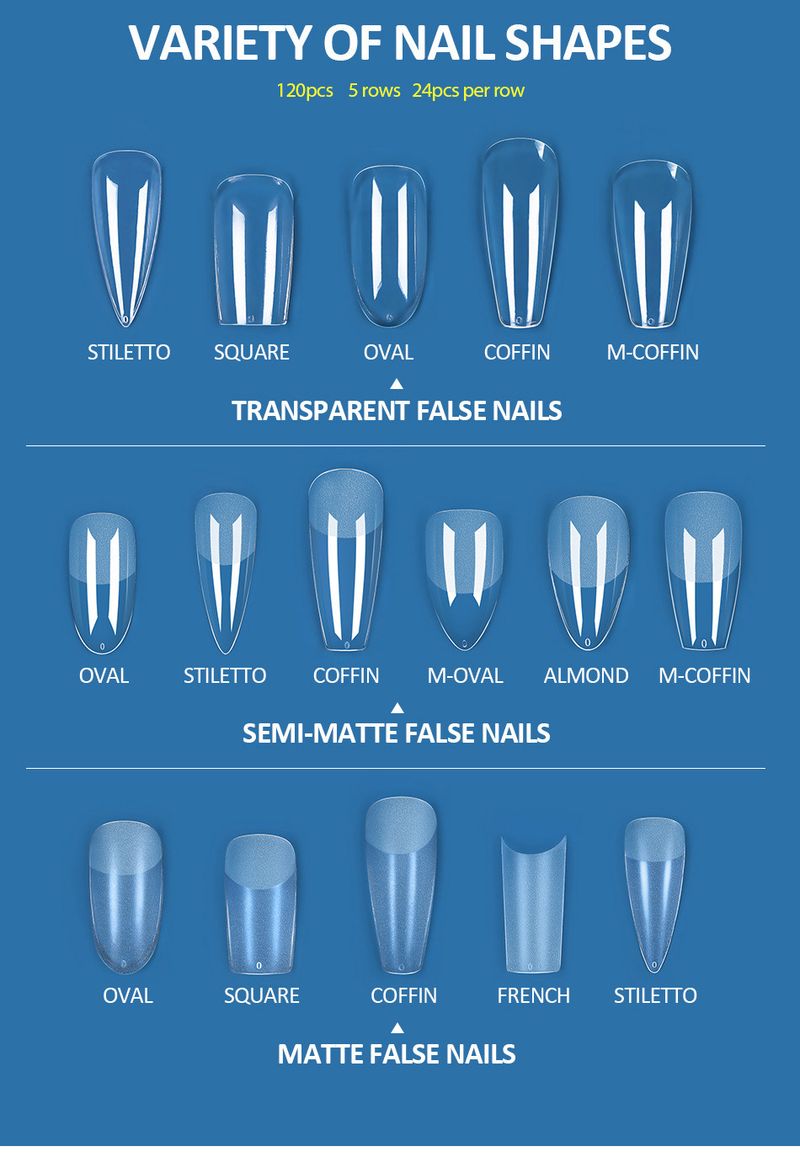 Faux ongles, nail art, pointes d'ongles, ongles portables, nouveaux ongles de ballet, ongles entièrement transparents, patchs_voghion.com