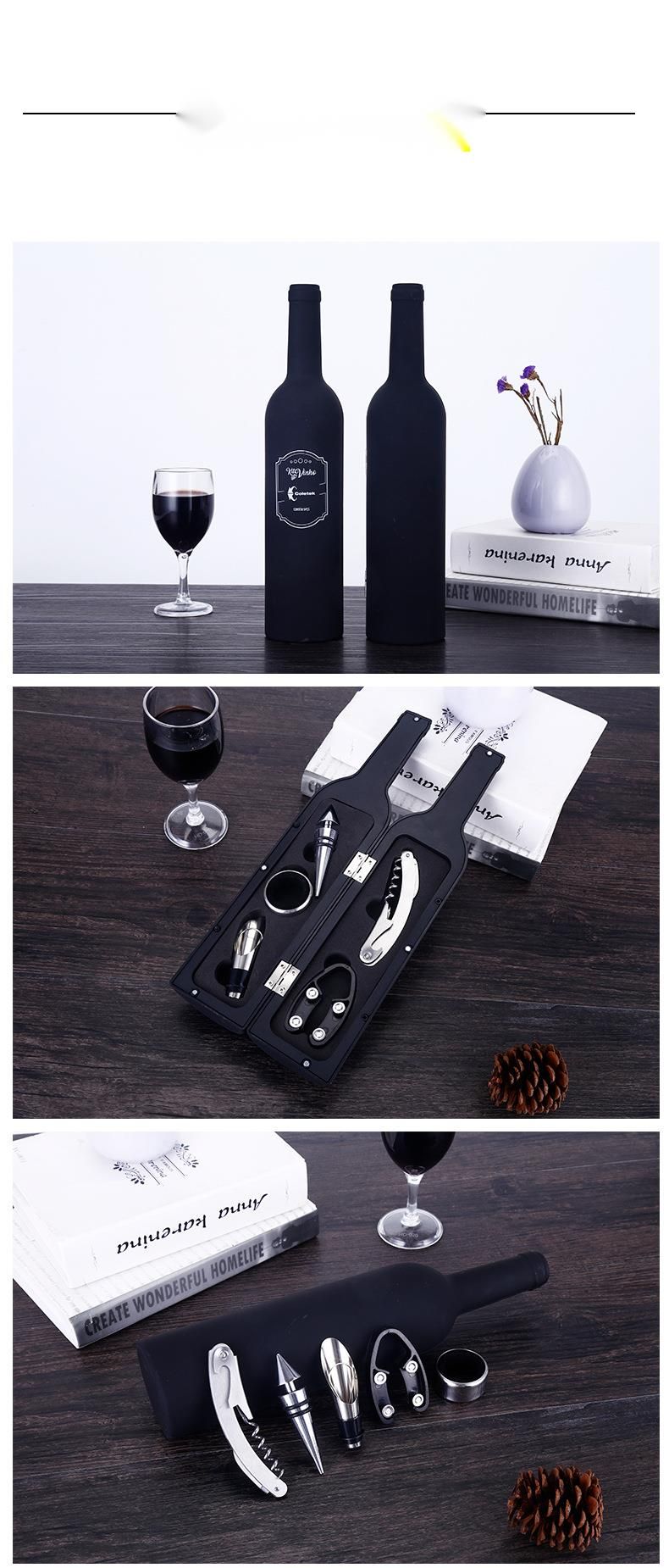 Opener Large Bottle 5-piece Set Stainless Steel Red Wine Tool Box_voghion.com