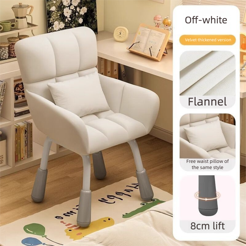 Camera da letto per ragazze, sedia da computer per scrivania di casa, sedia da studio e scrittura, comoda sedia da dormitorio con schienale piccolo e seduta lunga_voghion.com